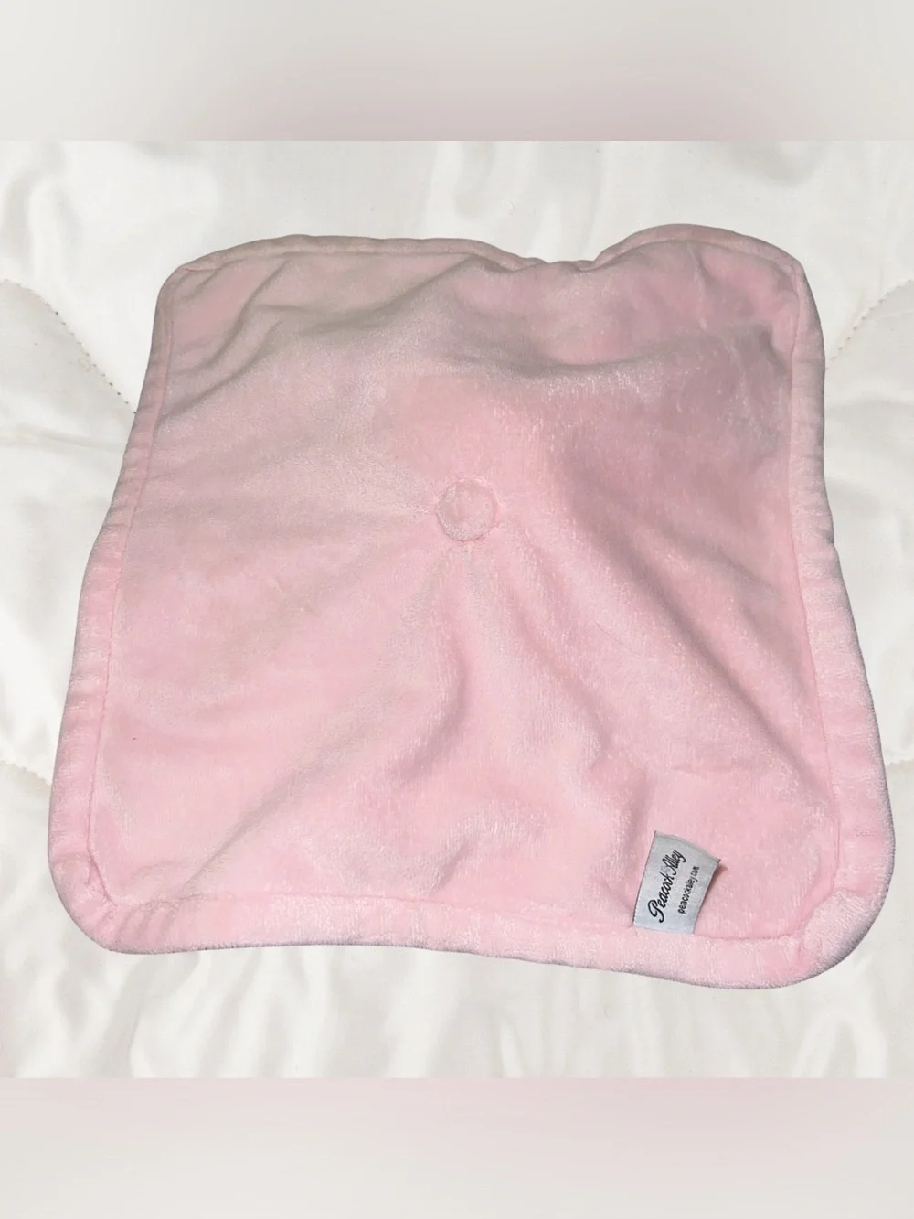 Peacock Alley Whale Baby Lovey Security Blanket Plush Knit Light Pink